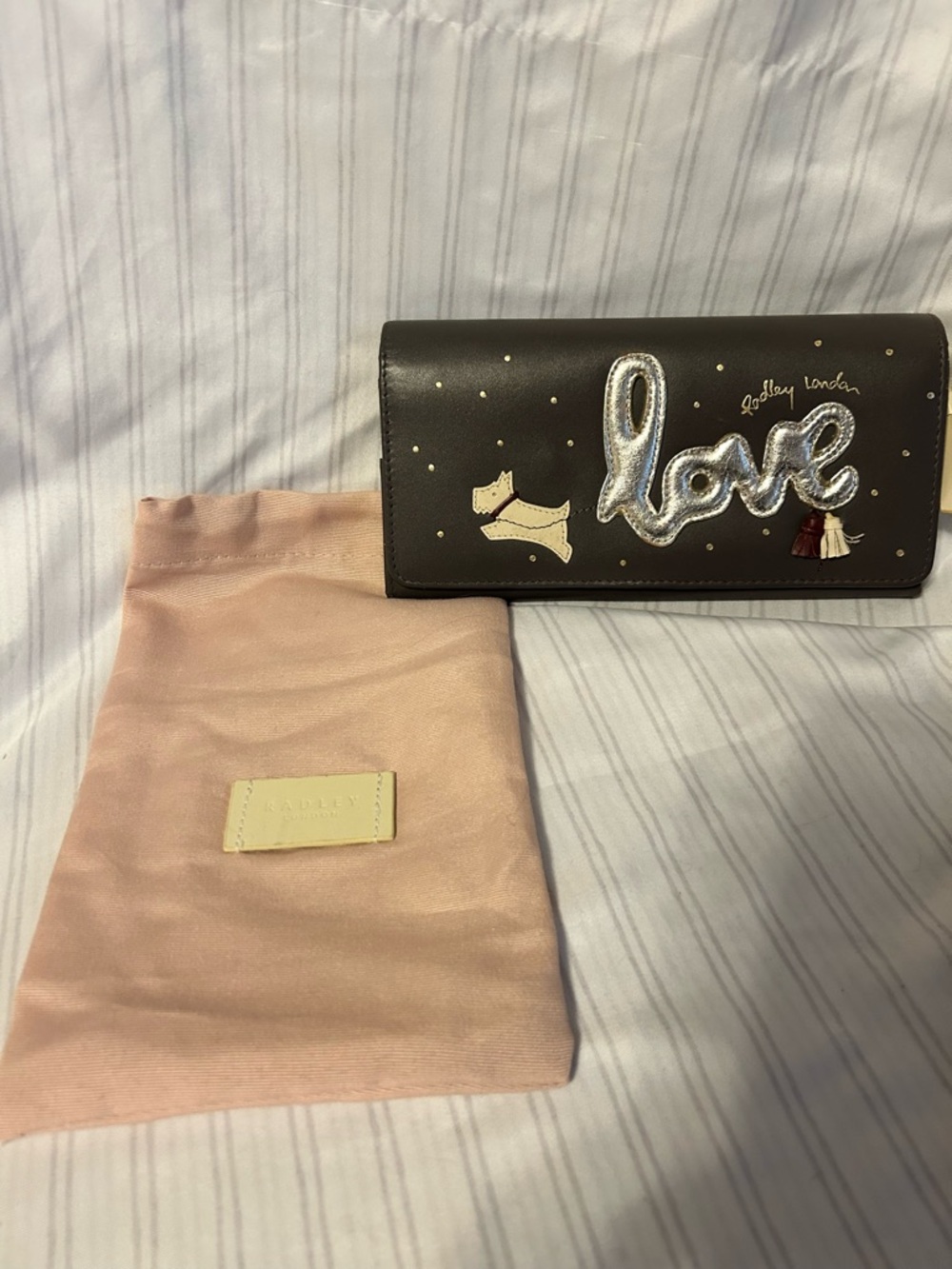 RADLEY LONDON Black Leather 'Love' Embellished Wallet